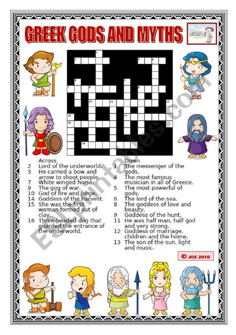 greek mythology crossword puzzle|Ancient Greek Mythology Figures Crossword Puzzle